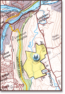 Map of  Blue ridge center